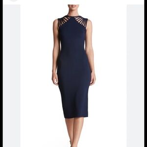 Dress the Population Navy Strappy Midi Dress
